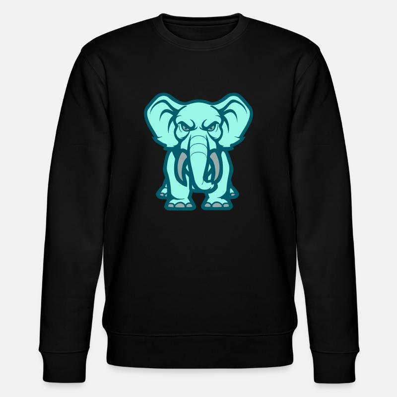 Bande dessinée éléphant - Sweat bio CHANGER Stanley/Stella Unisexe - noir