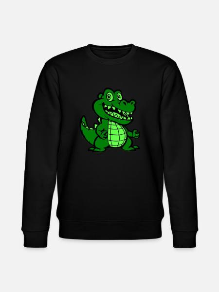 krokodil tier comic - Stanley/Stella Unisex Bio-Sweatshirt CHANGER - Schwarz