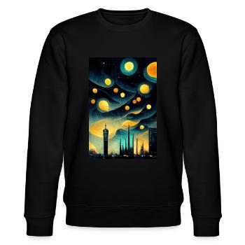 The Star-Rich Future - Stanley/Stella CHANGER Unisex Organic Sweatshirt - black - Front - Nik (191cm) & Marisol (170cm)