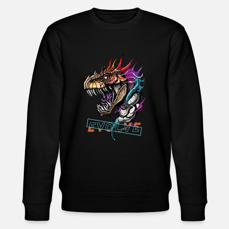 Dragon's Evolution Roar - Stanley/Stella CHANGER Unisex Organic Sweatshirt - black