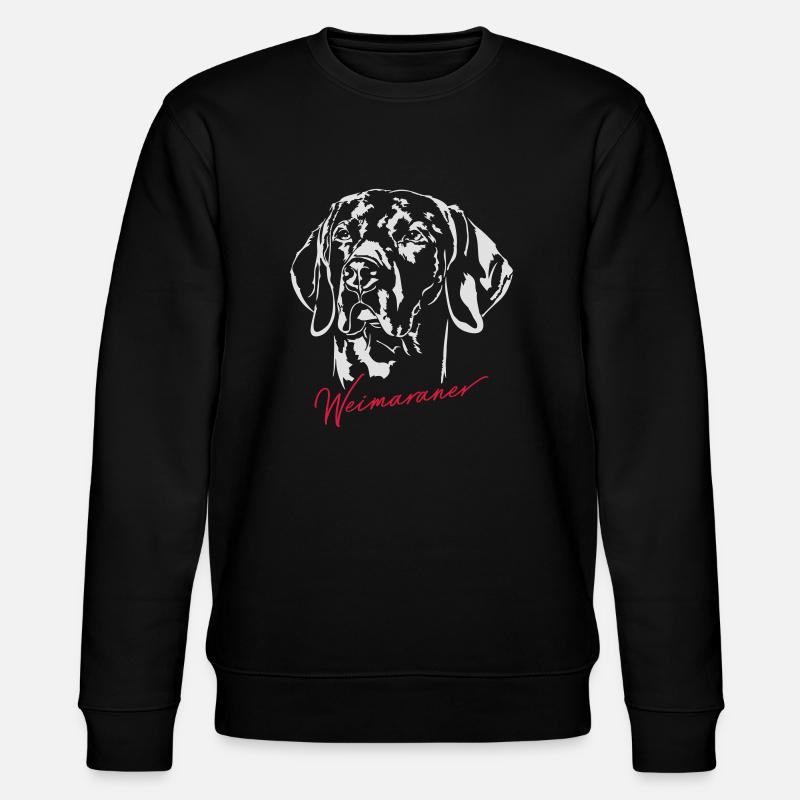 WEIMARANER - Stanley/Stella Unisex Bio-Sweatshirt CHANGER  - Schwarz