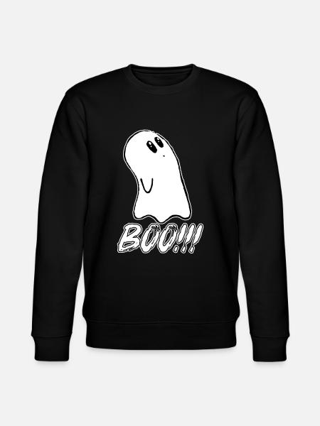Ghost Halloween Boo - Stanley/Stella CHANGER Unisex Organic Sweatshirt - black