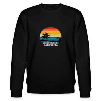 Venice Beach California Beaches - Stanley/Stella Unisex Bio-Sweatshirt CHANGER  - Schwarz - Vorne - Nik (191cm) & Marisol (170cm)