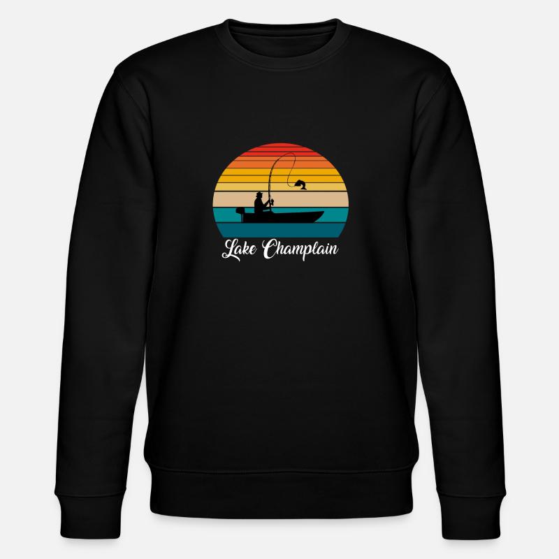 Lake Champlain Fishing Spot - Stanley/Stella Unisex Bio-Sweatshirt CHANGER  - Schwarz