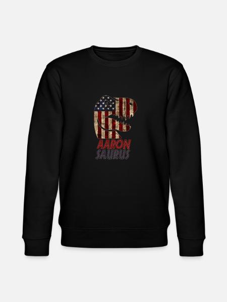 Patriotic Aaron Dinosaur Aaronsaurus - Stanley/Stella CHANGER Unisex Organic Sweatshirt - black