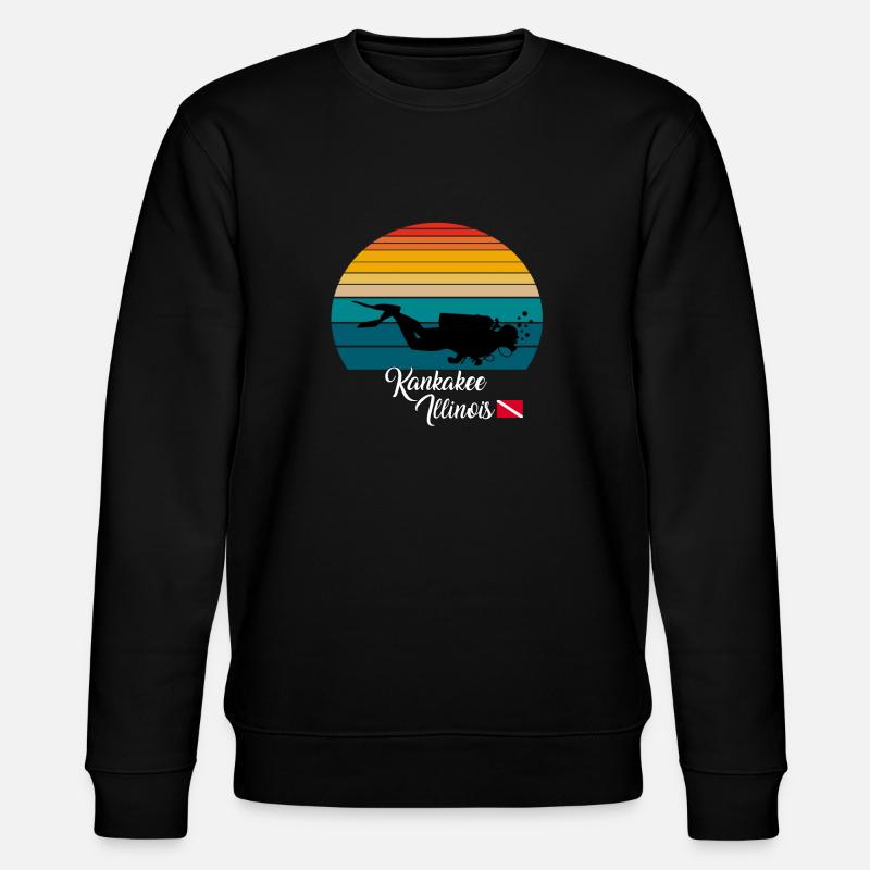 Kankakee Illinois Diving - Stanley/Stella Unisex Bio-Sweatshirt CHANGER  - Schwarz