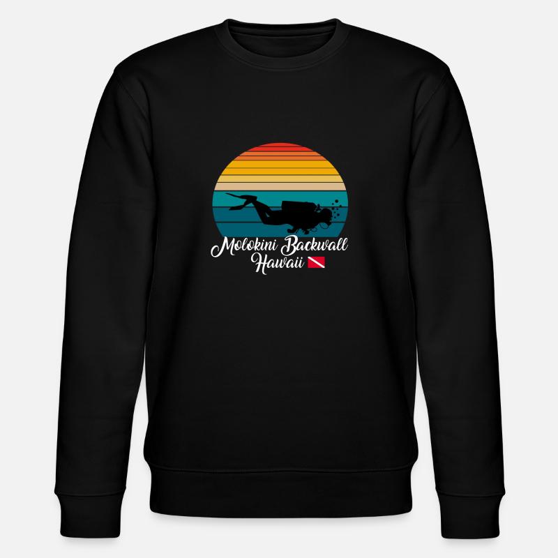 Molokini Backwall Hawaii Diving - Stanley/Stella Unisex Bio-Sweatshirt CHANGER  - Schwarz