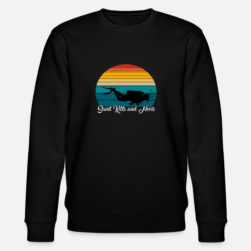 Saint-Kitts-et-Nevis Cadeau de plongée sous-marine - Sweat bio CHANGER Stanley/Stella Unisexe - noir