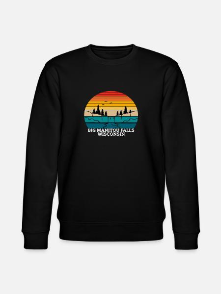 Big Manitou Falls Wisconsin - Stanley/Stella CHANGER Unisex Organic Sweatshirt - black