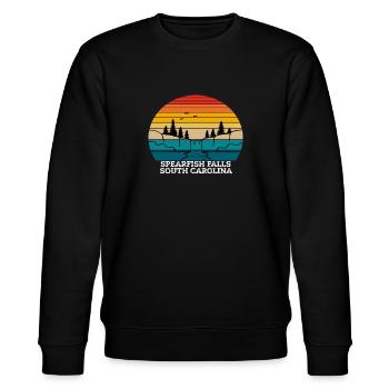 Spearfish Falls South Carolina - Stanley/Stella Unisex Bio-Sweatshirt CHANGER  - Schwarz - Vorne - Nik (191cm) & Marisol (170cm)