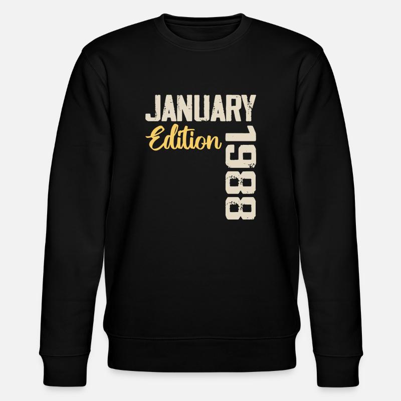 Geburtstagsgeschenk geboren im Januar 1988 - 1988 - Stanley/Stella Unisex Bio-Sweatshirt CHANGER - Schwarz