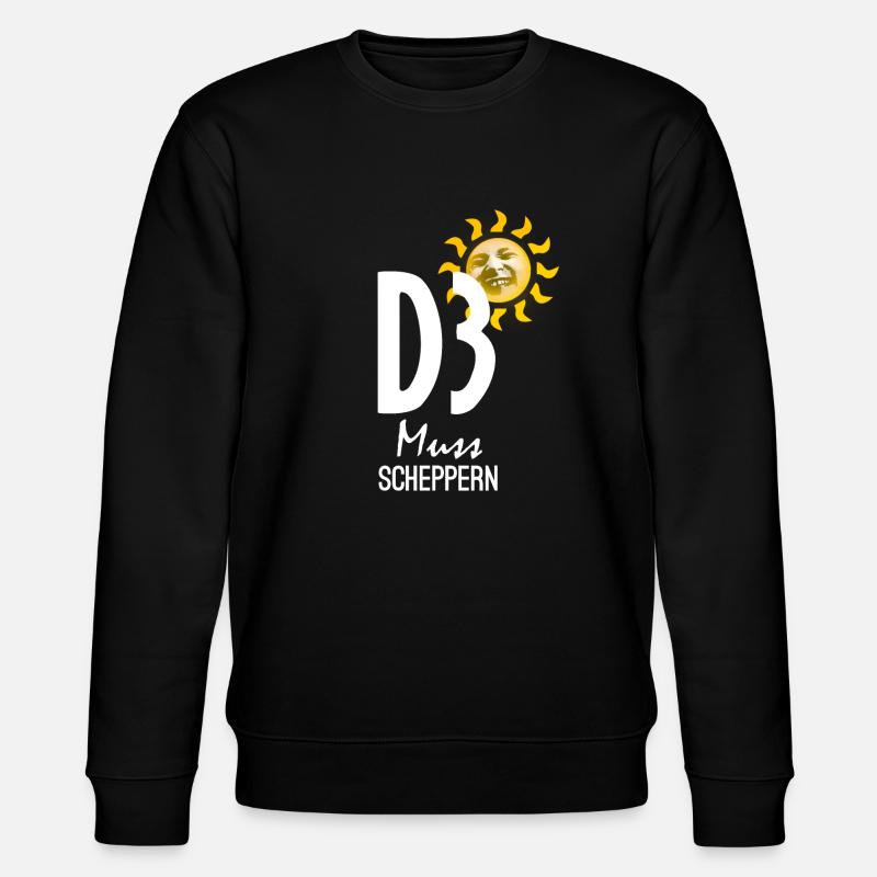 D3 muss scheppern - Stanley/Stella Unisex Bio-Sweatshirt CHANGER  - Schwarz