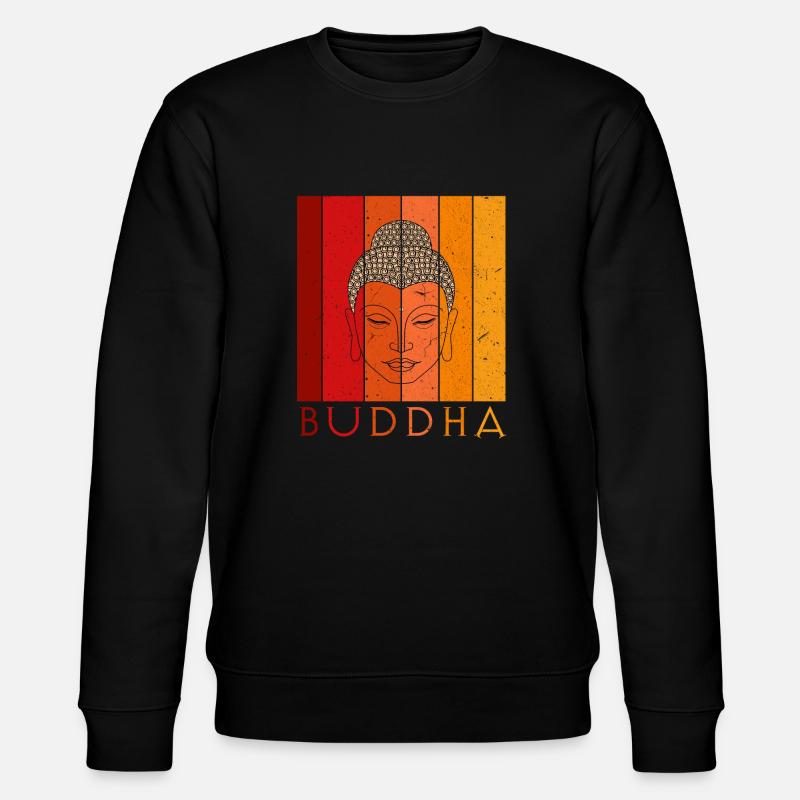Buddha - Stanley/Stella Unisex Bio-Sweatshirt CHANGER  - Schwarz