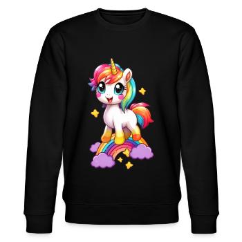 Licorne mignonne - Sweat bio CHANGER Stanley/Stella Unisexe - noir - Devant - Nik (191cm) & Marisol (170cm)