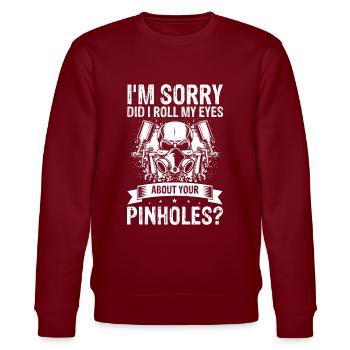 Car painter offer for coachbuilders - Stanley/Stella CHANGER Unisex Organic Sweatshirt - burgundy - Front - Nik (191cm) & Marisol (170cm)