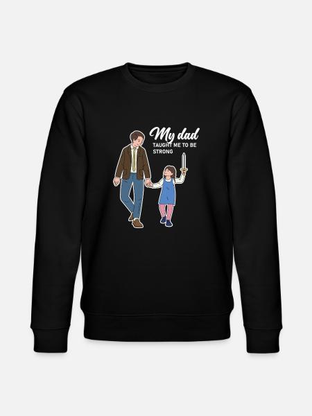 Father's Day Girl Design - Stanley/Stella CHANGER Unisex Organic Sweatshirt - black