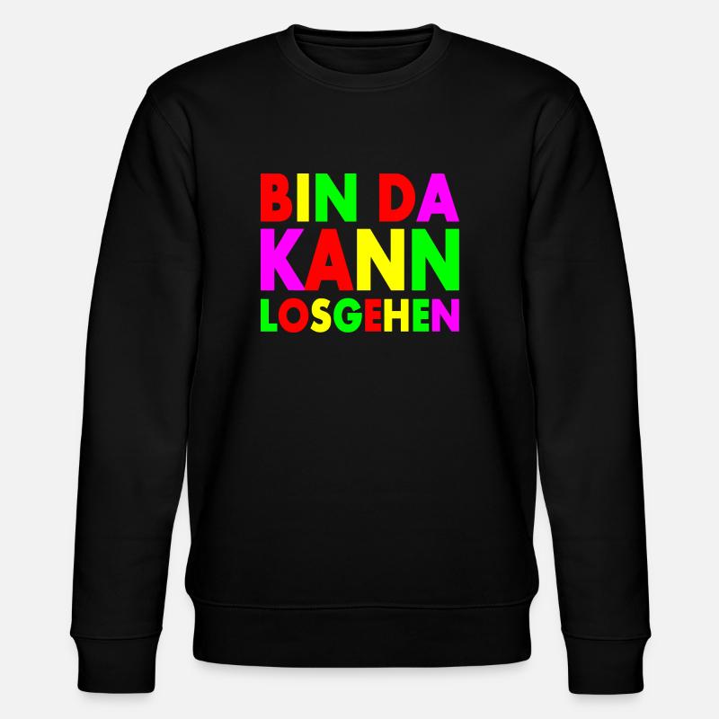 Bin da kann losgehen - Stanley/Stella Unisex Bio-Sweatshirt CHANGER  - Schwarz