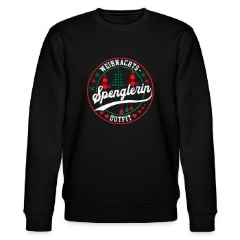Spenglerin Weihnachten Klempnerin Dachdeckerin - Stanley/Stella Unisex Bio-Sweatshirt CHANGER  - Schwarz - Vorne - Nik (191cm) & Marisol (170cm)