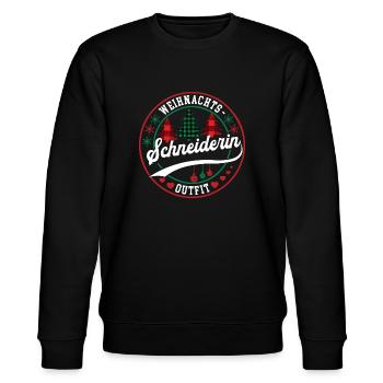 Schneiderin Weihnachten Schneiderei Meisterin Xmas - Stanley/Stella Unisex Bio-Sweatshirt CHANGER  - Schwarz - Vorne - Nik (191cm) & Marisol (170cm)