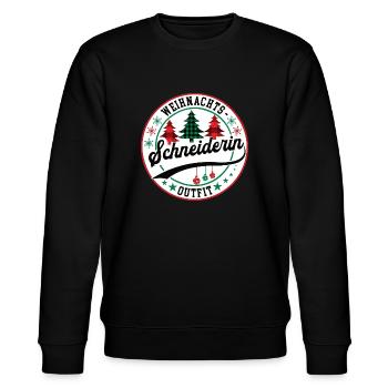 Schneiderin Weihnachtsgeschenk Schneiderei XMAS - Stanley/Stella Unisex Bio-Sweatshirt CHANGER  - Schwarz - Vorne - Nik (191cm) & Marisol (170cm)