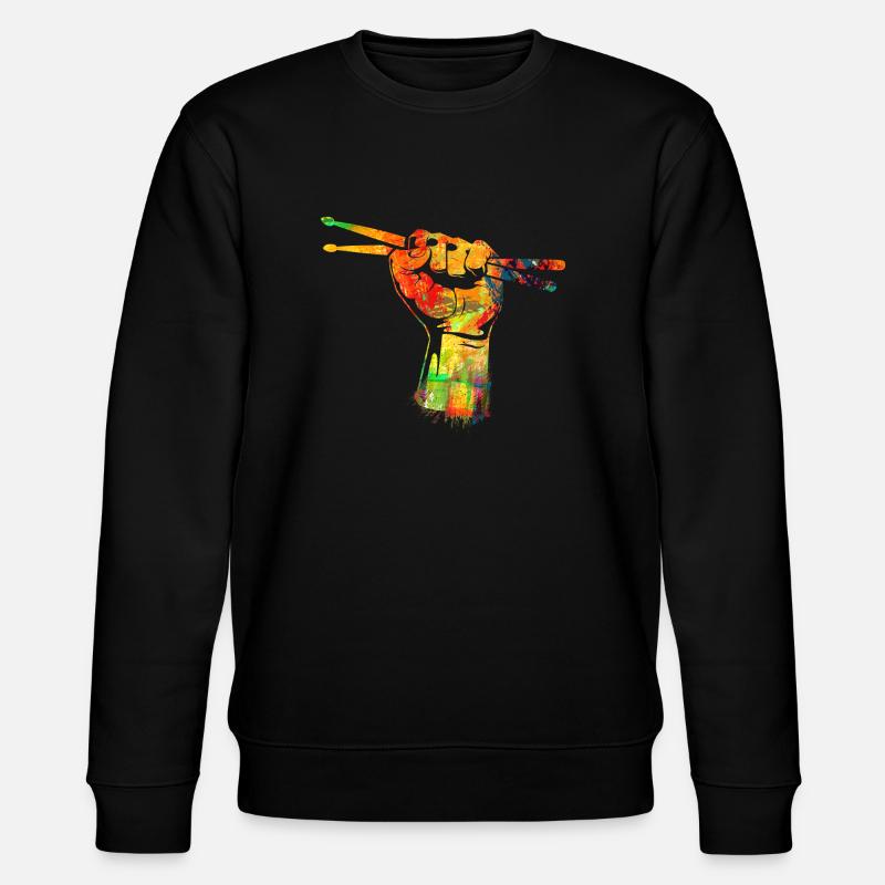 Rock n Roll - Drums - Stanley/Stella Unisex Bio-Sweatshirt CHANGER  - Schwarz