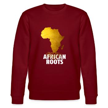 Racines africaines - Sweat bio CHANGER Stanley/Stella Unisexe - bordeaux - Devant - Nik (191cm) & Marisol (170cm)