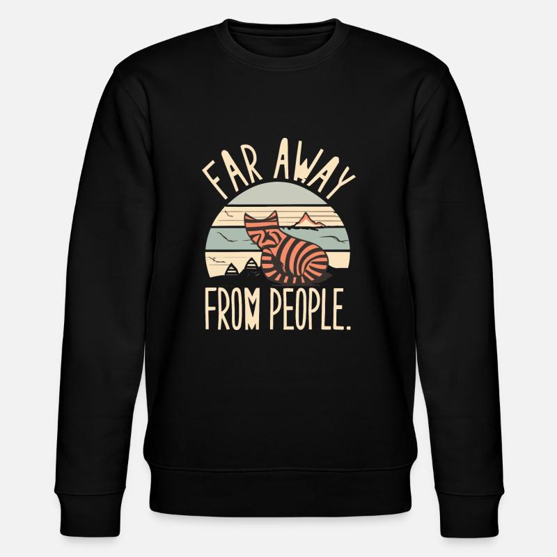 Katze Kätzchen Katzen Geschenkidee - Stanley/Stella Unisex Bio-Sweatshirt CHANGER  - Schwarz