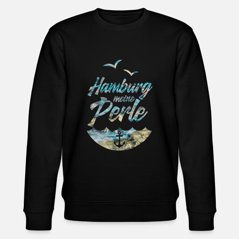 HAMBURG PERLE MOIN - Stanley/Stella Unisex Bio-Sweatshirt CHANGER  - Schwarz
