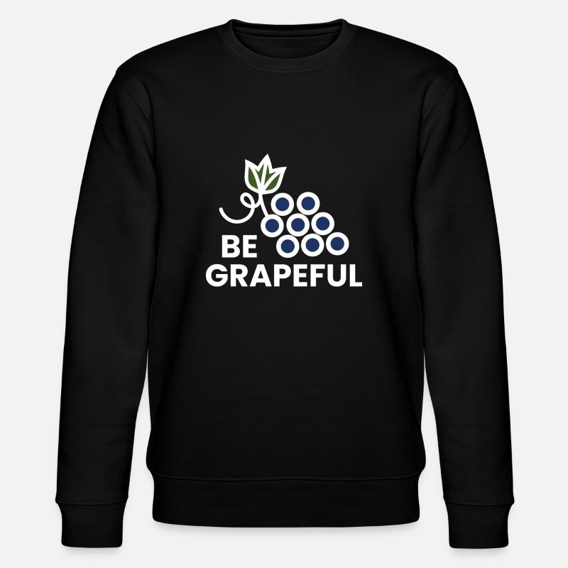Be Grapeful - Stanley/Stella CHANGER Unisex Organic Sweatshirt - black