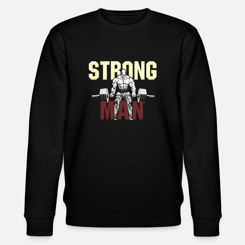 Strong Man Workout & Gym - Stanley/Stella Unisex Bio-Sweatshirt CHANGER  - Schwarz