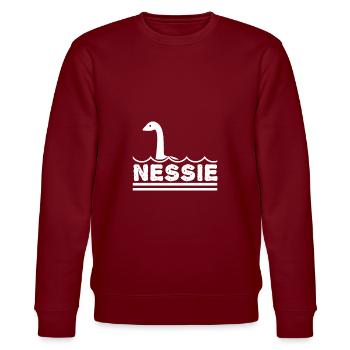 Nessie superpredator dinosaur - Stanley/Stella Unisex Bio-Sweatshirt CHANGER  - Burgunderrot - Vorne - Nik (191cm) & Marisol (170cm)