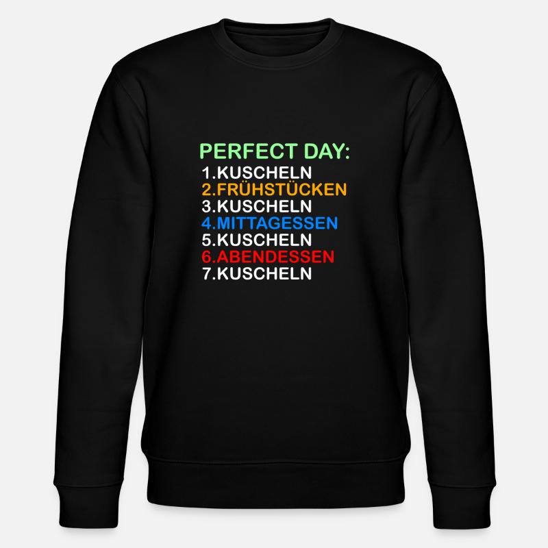 Perfect Day kuscheln - Stanley/Stella Unisex Bio-Sweatshirt CHANGER  - Schwarz