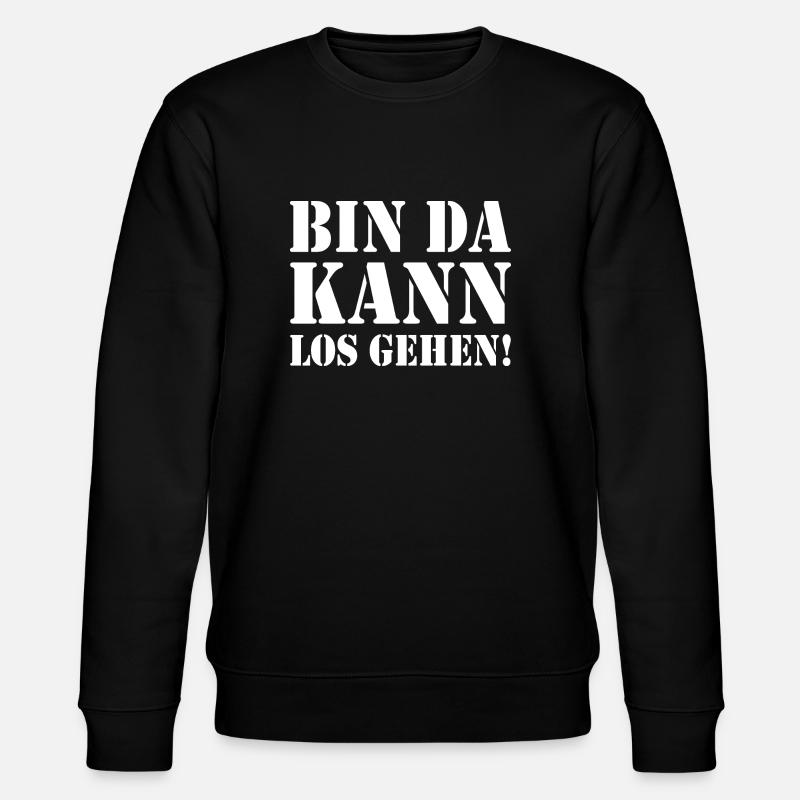 Bin da kann losgehen - Stanley/Stella Unisex Bio-Sweatshirt CHANGER  - Schwarz