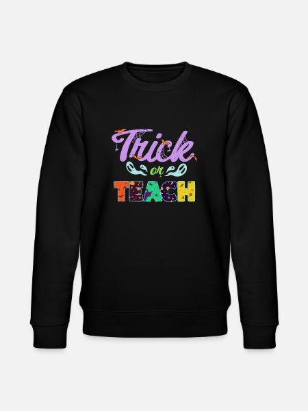 Lehrer Halloween - Süßes oder Lernen - Stanley/Stella Unisex Bio-Sweatshirt CHANGER - Schwarz