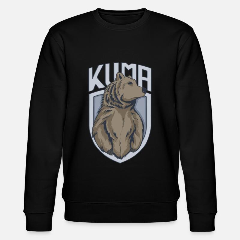 Kuma / bear - motif d'ours - Sweat bio CHANGER Stanley/Stella Unisexe - noir