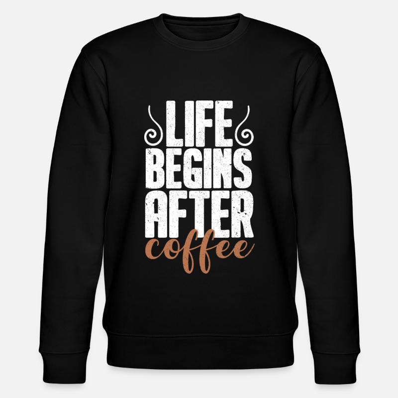 Kaffee Kaffeetrinker Kaffeeliebhaber - Stanley/Stella Unisex Bio-Sweatshirt CHANGER - Schwarz