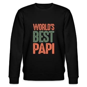 Best Papi - Stanley/Stella CHANGER Unisex Organic Sweatshirt - black - Front - Nik (191cm) & Marisol (170cm)