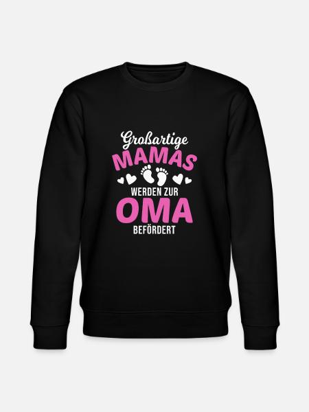 Großartige Mamas werden zur Oma befördert - Stanley/Stella Unisex Bio-Sweatshirt CHANGER  - Schwarz