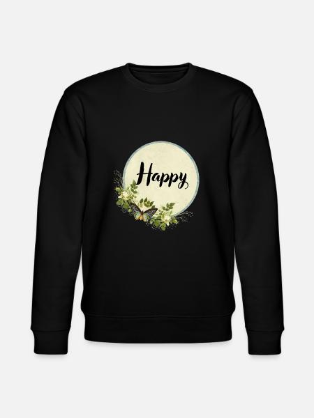Happy Butterfly - Stanley/Stella CHANGER Unisex Organic Sweatshirt - black