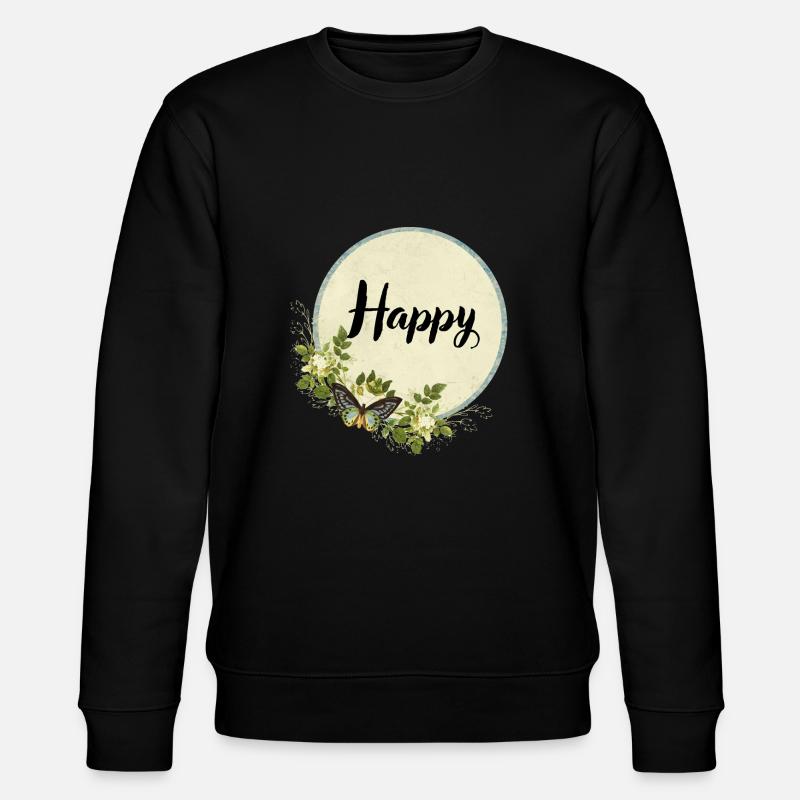 Papillon heureux - Sweat bio CHANGER Stanley/Stella Unisexe - noir