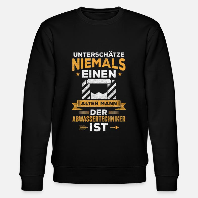 Fachkraft Abwassertechnik Kläranlage Abwasser - Stanley/Stella Unisex Bio-Sweatshirt CHANGER - Schwarz
