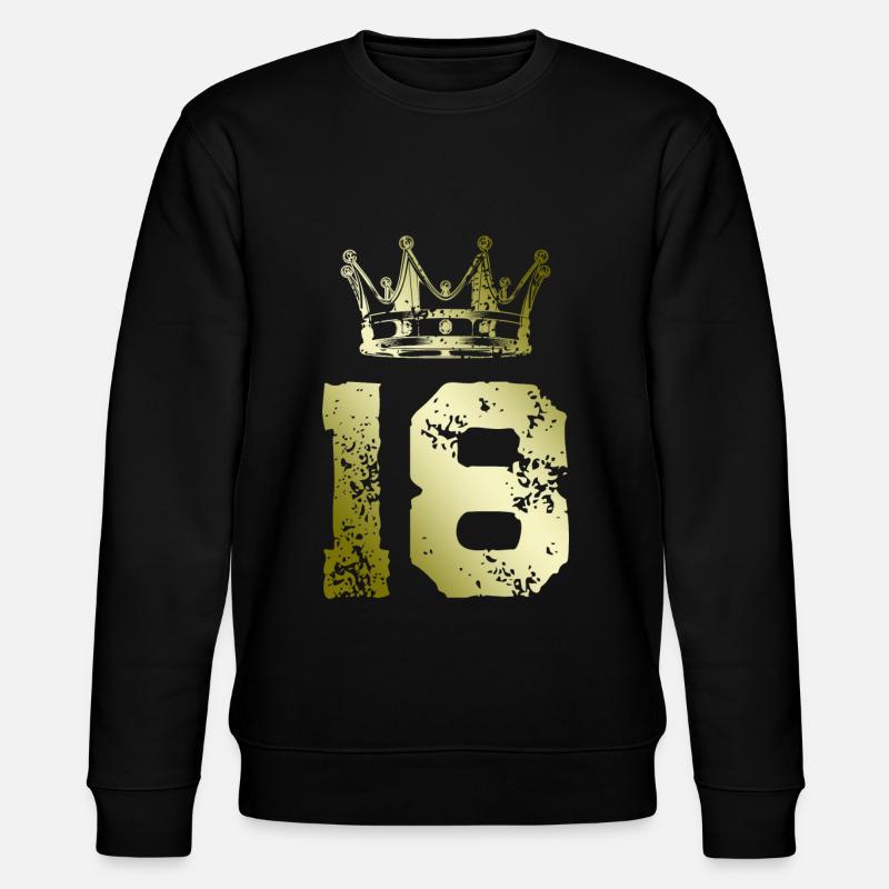 18 Couronne numérique - Sweat bio CHANGER Stanley/Stella Unisexe - noir