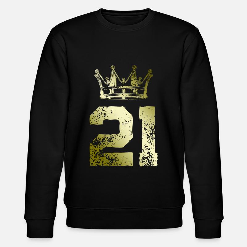 21 Number crown - Stanley/Stella CHANGER Unisex Organic Sweatshirt - black