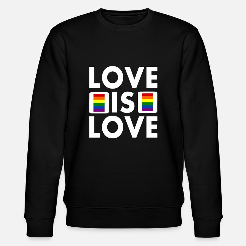Love is love - Stanley/Stella Unisex Bio-Sweatshirt CHANGER  - Schwarz