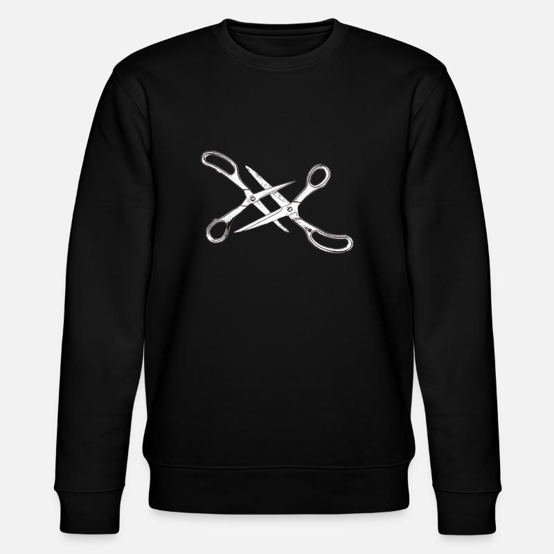 Zwei Scheren - Stanley/Stella Unisex Bio-Sweatshirt CHANGER  - Schwarz