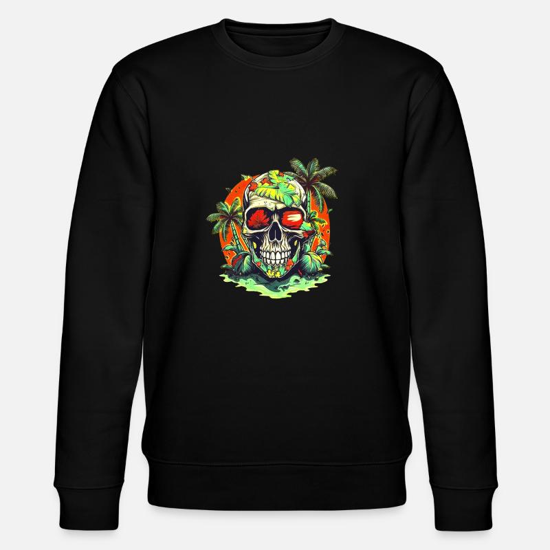 Crâne de plage - Sweat bio CHANGER Stanley/Stella Unisexe - noir