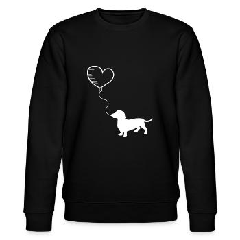 Dackel - Stanley/Stella Unisex Bio-Sweatshirt CHANGER  - Schwarz - Vorne - Nik (191cm) & Marisol (170cm)