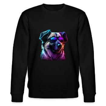 Anatolian Shepherd Dog Dogs Anatolian Shepherd - Stanley/Stella CHANGER Unisex Organic Sweatshirt - black - Front - Nik (191cm) & Marisol (170cm)