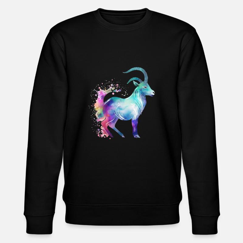 Jazy Steinbock - Stanley/Stella Unisex Bio-Sweatshirt CHANGER  - Schwarz