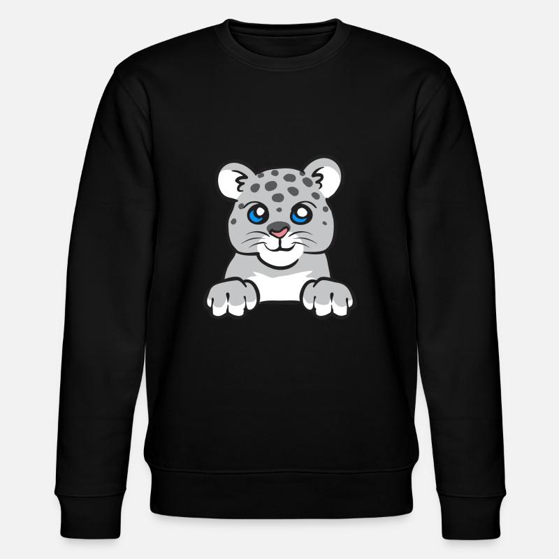 Snow leopard - Stanley/Stella CHANGER Unisex Organic Sweatshirt - black